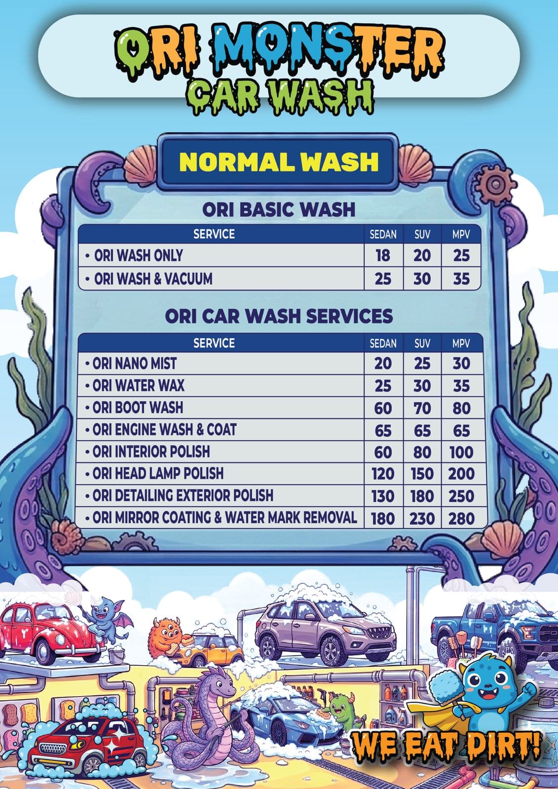ORI MONSTER Car Wash Services