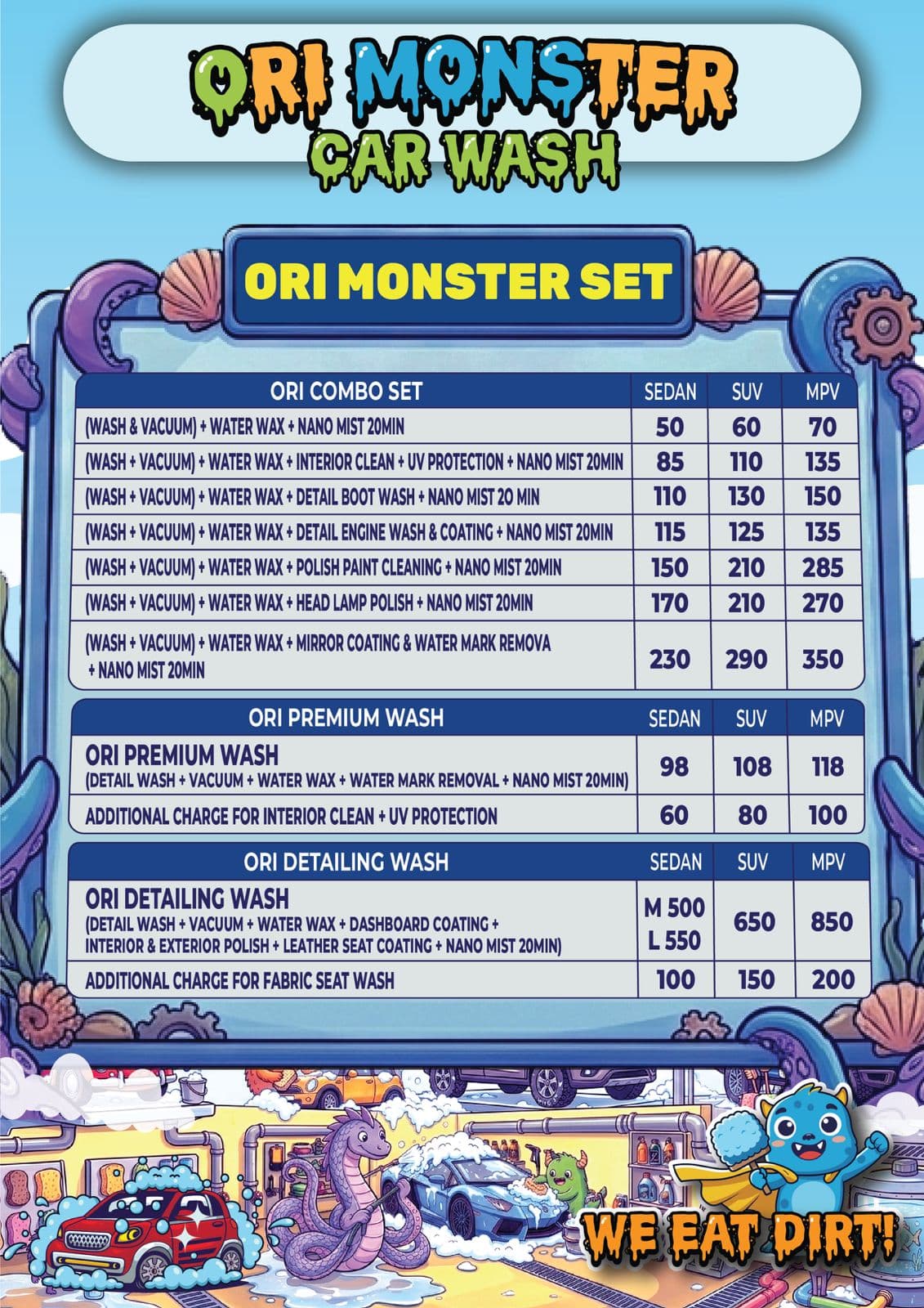 ORI MONSTER Car Wash Services
